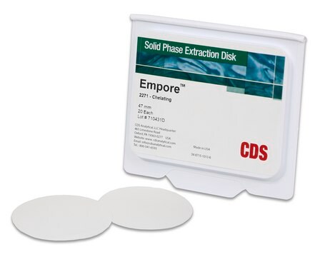 Empore™ SPE Disks Chelating resin, diam. 47 mm, pk of 20