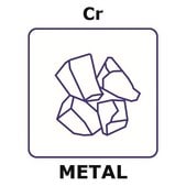 Chromium lump, 10 mm max. lump size, weight 50 g, purity 99.99%