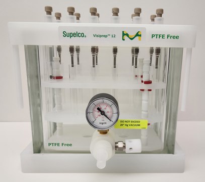 Visiprep™ SPE Vacuum Manifold, PTFE Free standard, 12-port model