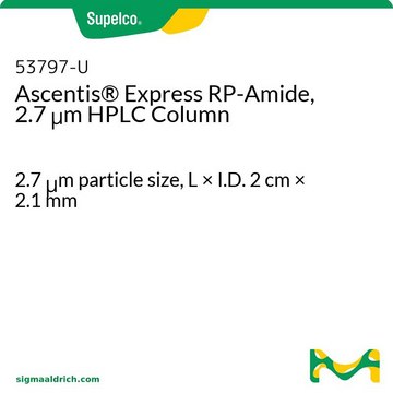 Ascentis® Express RP-Amide 2.7μm HPLC 色谱柱 2.7 μm particle size, L × I.D. 2 cm × 2.1 mm