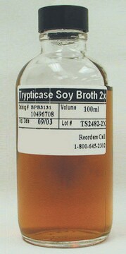 Trypticase Soy Broth (TSB) Double strength, Bottled Broth