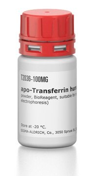 脱铁转铁蛋白 人 powder, BioReagent, suitable for cell culture, &#8805;98% (agarose gel electrophoresis)