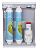 Milli-Q® IX Pure Water System with E-POD® Dispenser input: potable tap water, output: type 2 water (> 5 MΩ·cm), The most advanced pure water system for the production of Elix® quality water at a flow rate of 5 L/h, with E-POD® pure water dispenser.
