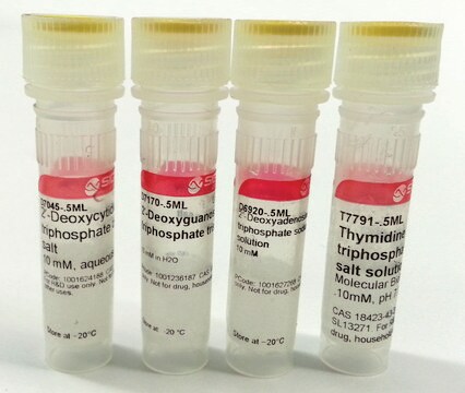 Deoxynucleotide Set, 10 mM Individual dNTPs for routine PCR; 0.5 mL each