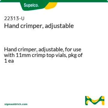 可调式手动钳口封盖器 Hand crimper, adjustable, for use with 11mm crimp top vials, pkg of 1 ea