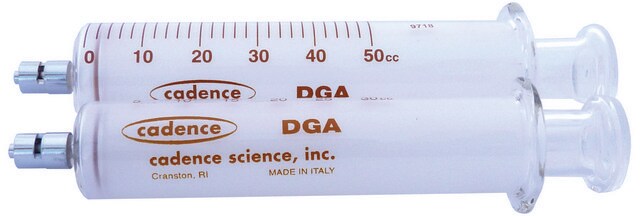 Dissolved gas analysis (DGA) glass syringe capacity 100&#160;mL, graduated, 4&#160;mL, tip style, needle-lock Luer