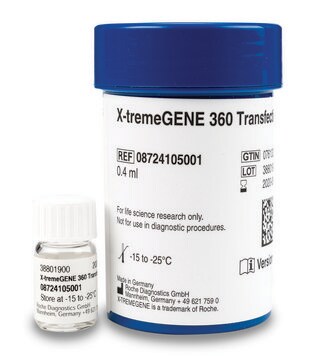 X-tremeGENE&#8482; 360 转染试剂 Universal polymer reagent for delivering DNA, siRNA, miRNA and CRISPR/RNP to many cell lines