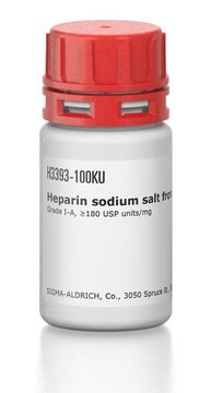 肝素 钠盐 来源于猪肠粘膜 Grade I-A, &#8805;180&#160;USP units/mg