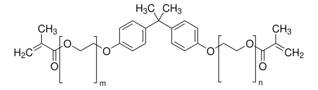 双酚甲乙氧基甲二甲基丙烯酸酯 average Mn ~1,700, EO/phenol 15, contains 200&#160;ppm MEHQ as inhibitor