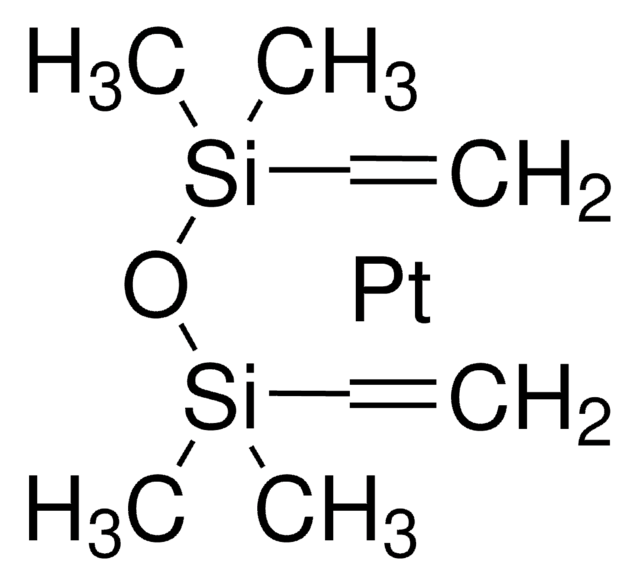 Platinum(0)-1,3-divinyl-1,1,3,3-tetramethyldisiloxane complex solution 0.05&#160;M in poly(dimethylsiloxane), vinyl terminated